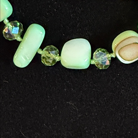 4 Necklaces Green and Gold Multi-Layered Necklace Bundle For Live New Years Eve - Picture 4 of 12